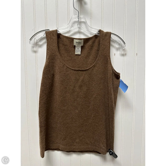 Top Sleeveless Designer By Neiman Marcus In Brown, Size: M