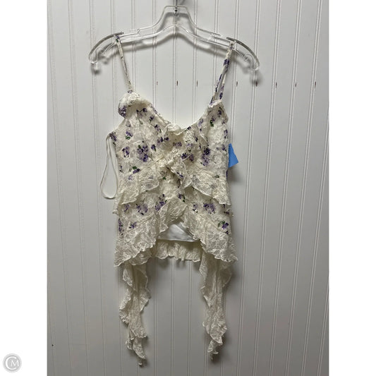 Top Sleeveless By Clothes Mentor In Cream, Size: S