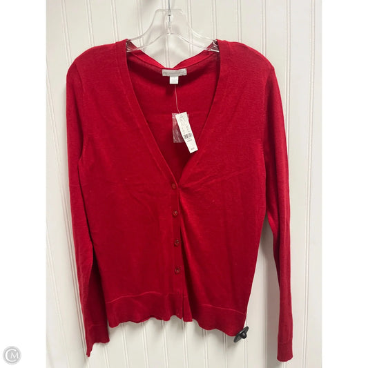 Sweater Cardigan By New York And Co In Red, Size: M