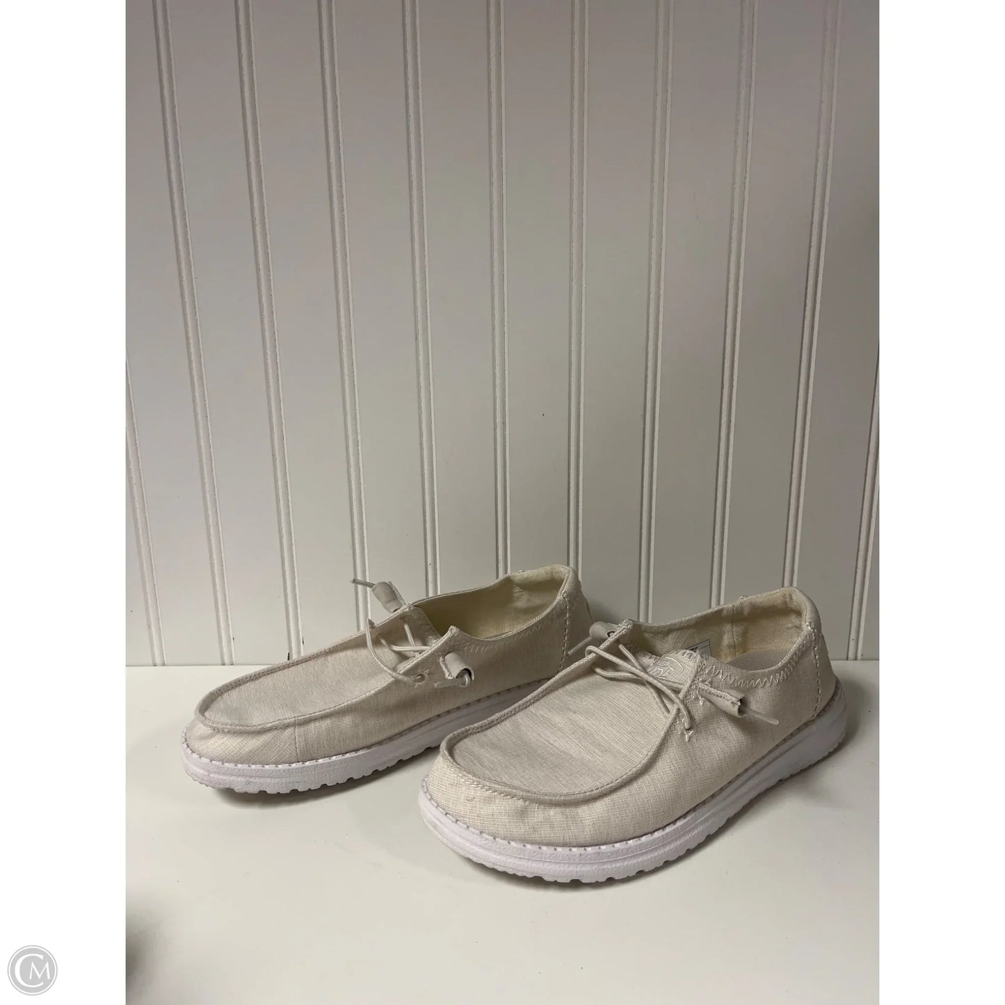 Shoes Flats By Hey Dude In Beige, Size: 8