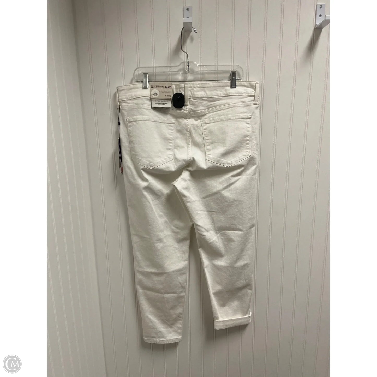 Jeans Straight By Not Your Daughters Jeans In White Denim, Size: 14