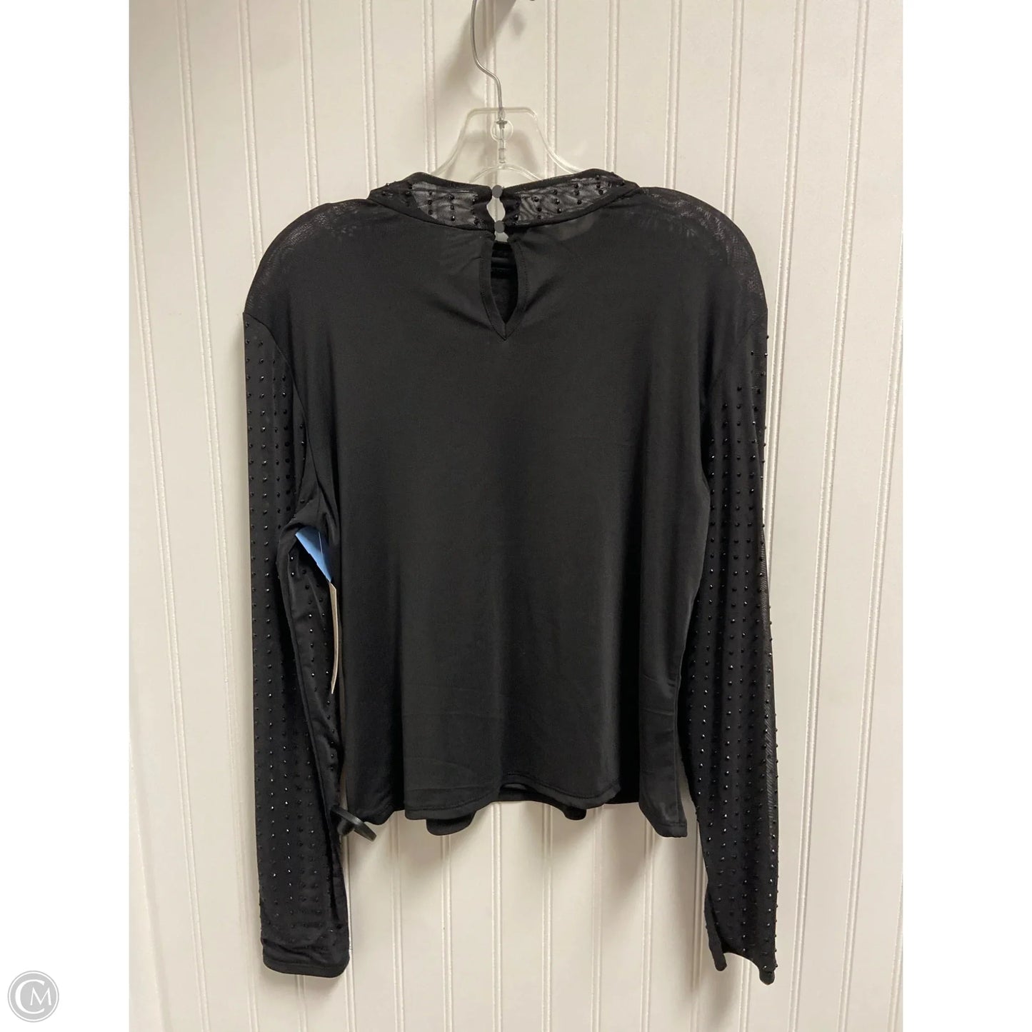 Top Long Sleeve By No Boundaries In Black, Size: 1x