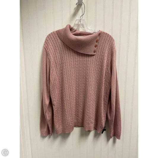 Sweater By Alfred Dunner In Pink, Size: L