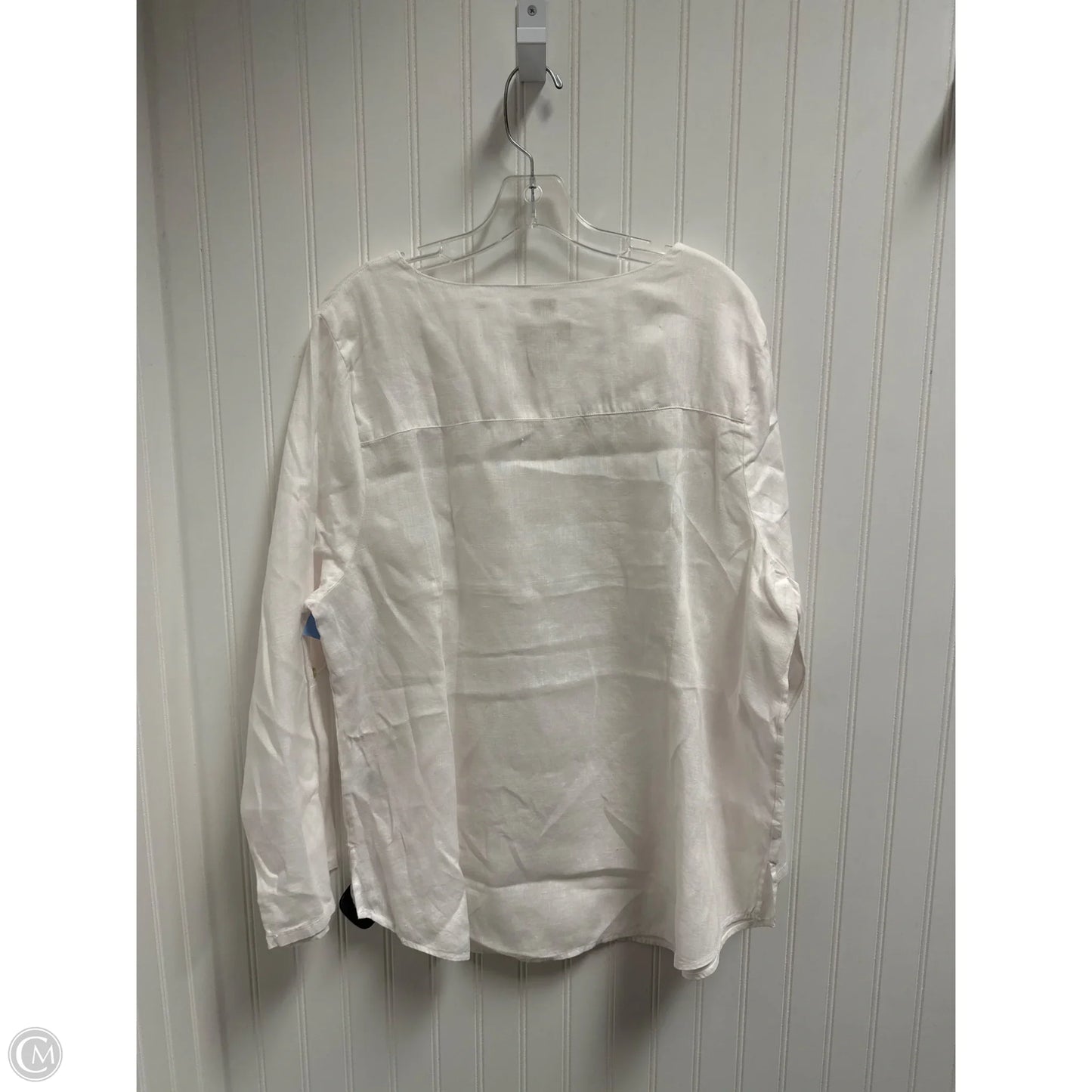 Top Long Sleeve By Cynthia Rowley In White, Size: 1x