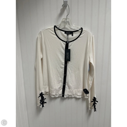 Top Long Sleeve By Badgley Mischka In White, Size: M