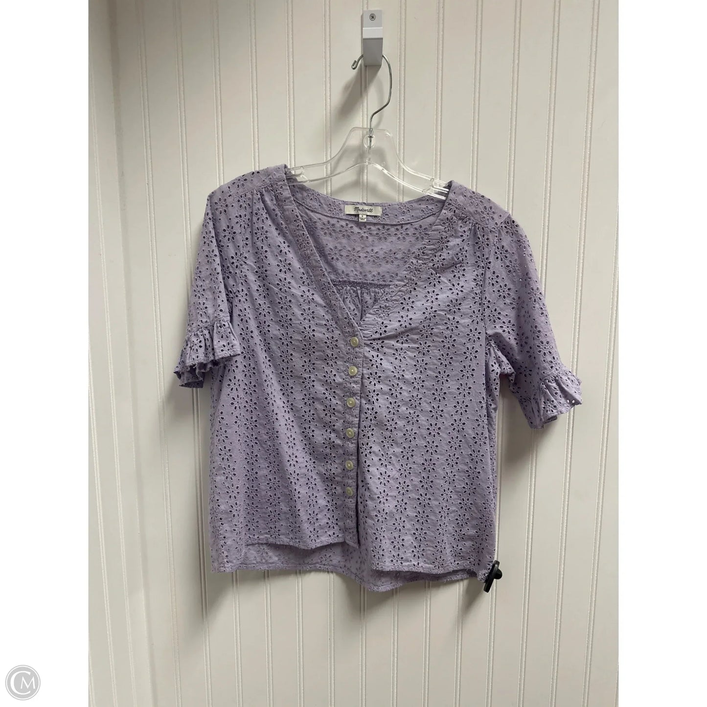 Top Short Sleeve By Madewell In Purple, Size: S