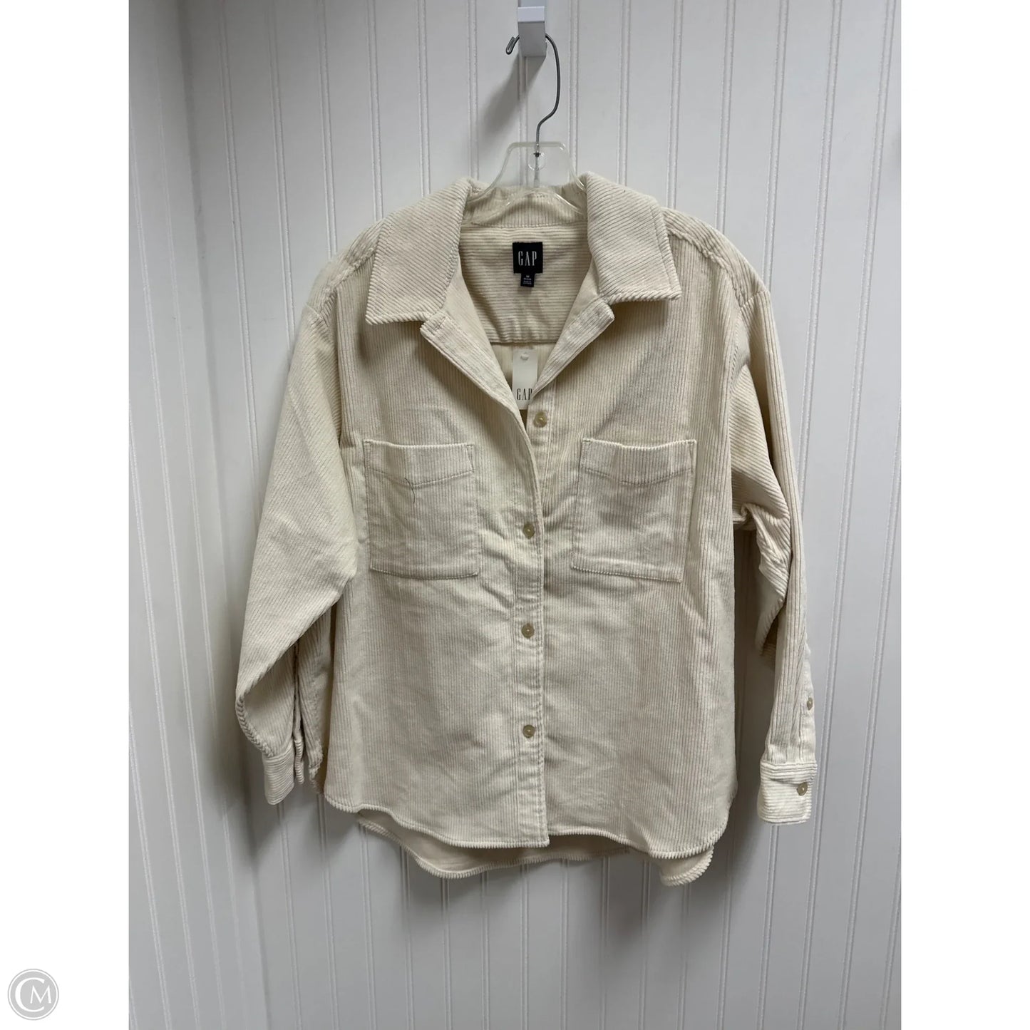 Top Long Sleeve By Gap In Beige, Size: M
