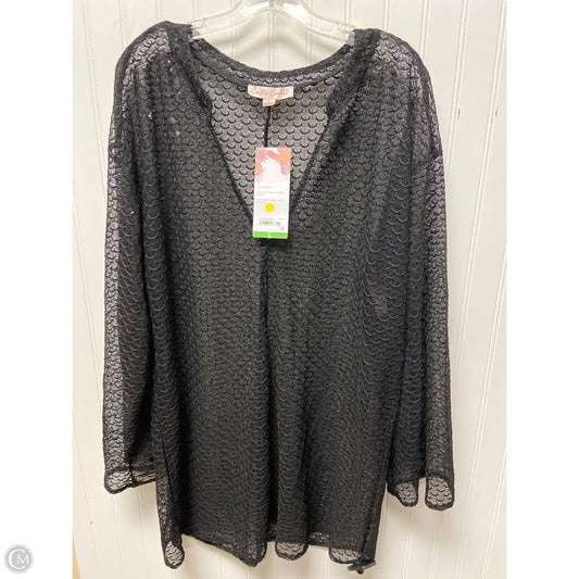 Swimwear Cover-up By Clothes Mentor In Black, Size: L