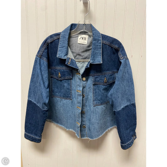 Jacket Denim By Zara In Blue Denim, Size: M