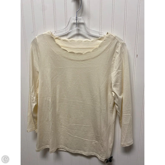 Top Long Sleeve Basic By Talbots In Cream, Size: S