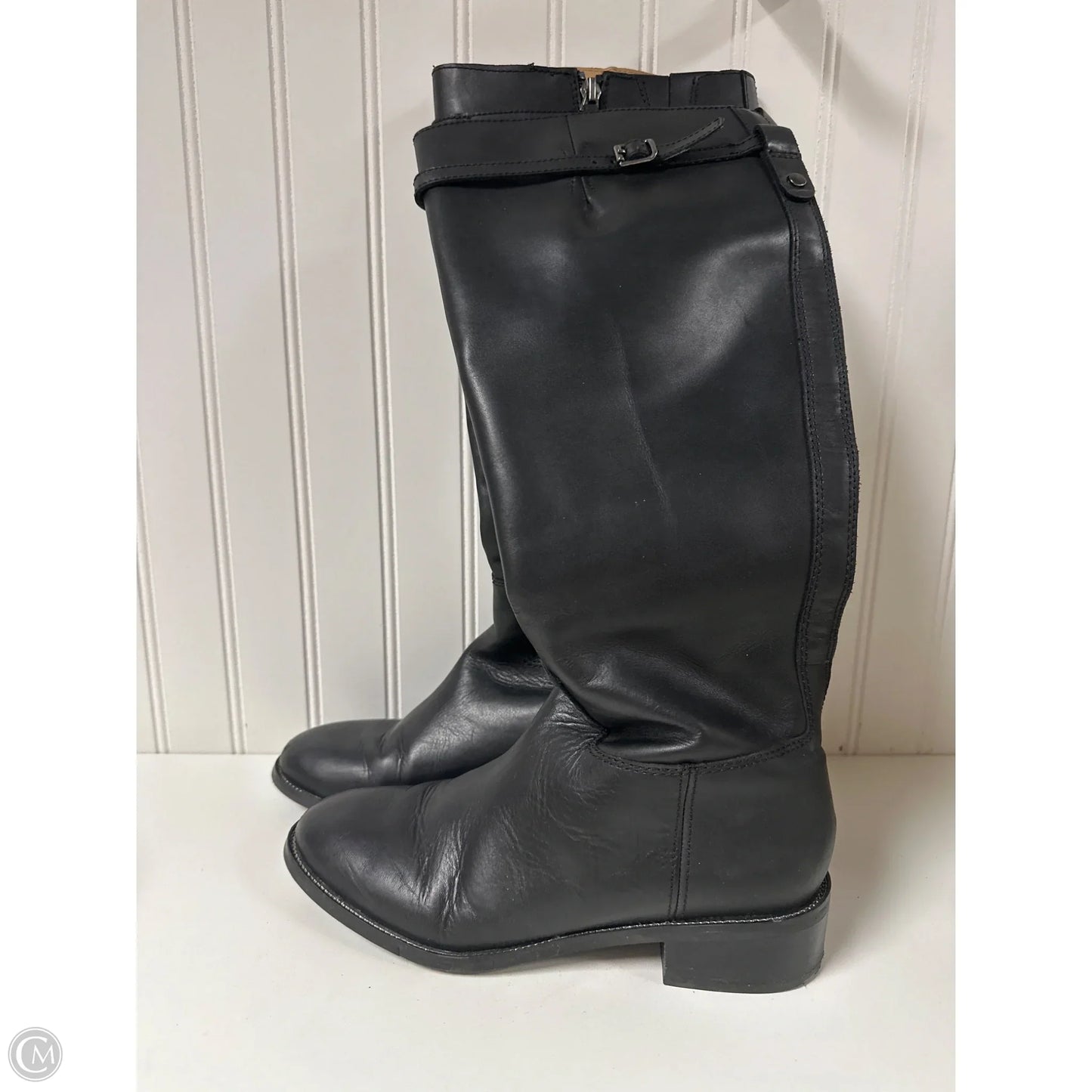 Boots Knee Flats By Franco Sarto In Black, Size: 7