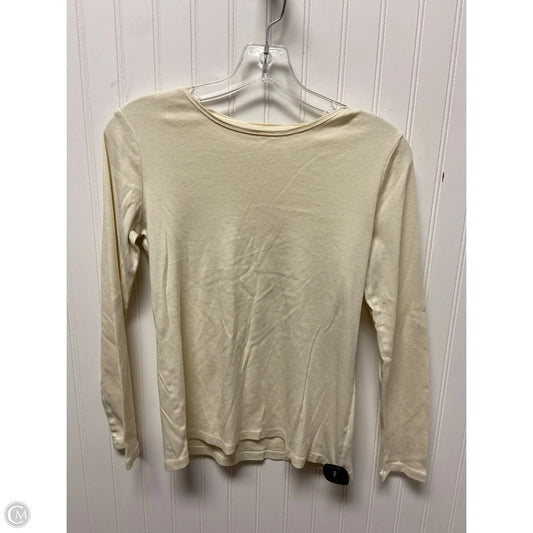 Top Long Sleeve Basic By Talbots In Beige, Size: S