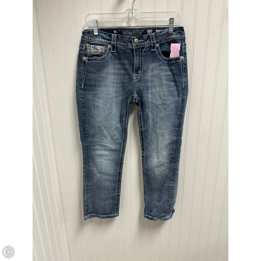 Jeans Cropped By Miss Me In Blue Denim, Size: 6