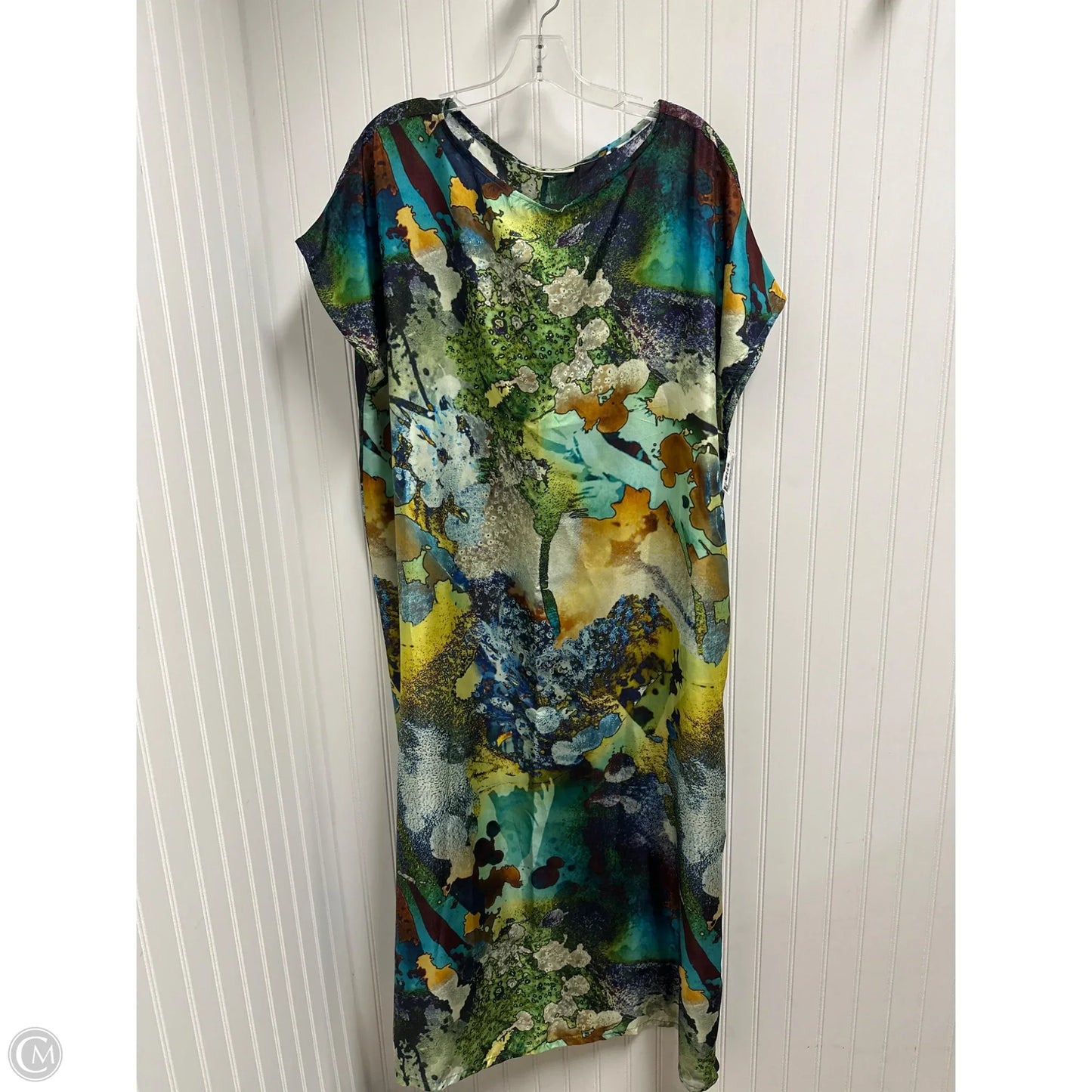 Dress Casual Maxi By Bryn Walker In Blue & Green, Size: L