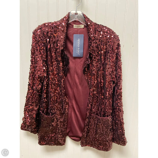 Blazer By Clothes Mentor In Purple, Size: L