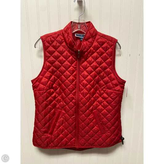 Vest Puffer & Quilted By Karen Scott In Red, Size: S