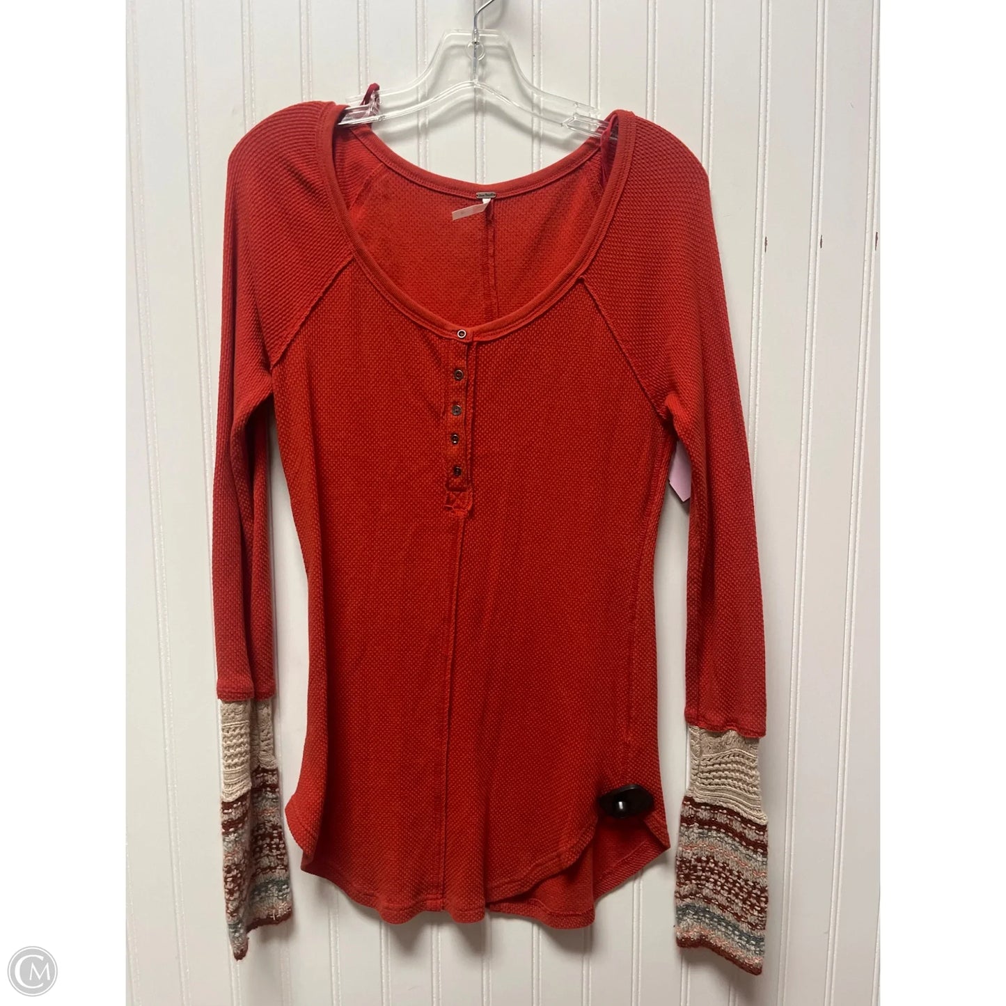 Top Long Sleeve Basic By Free People In Orange, Size: L
