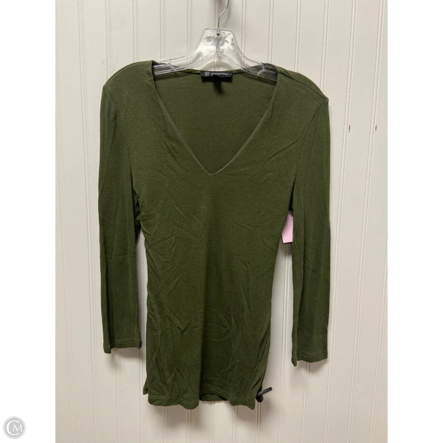 Top Long Sleeve Basic By Inc In Green, Size: M
