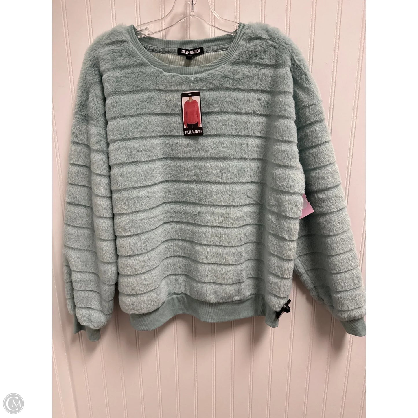 Sweater By Steve Madden In Aqua, Size: L