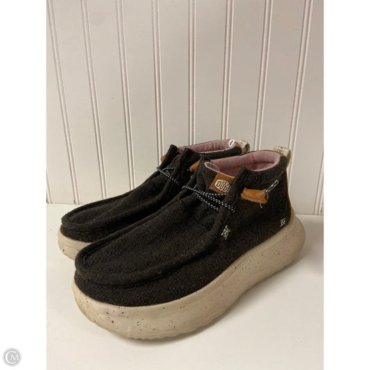 Boots Ankle Flats By Hey Dude In Brown, Size: 8