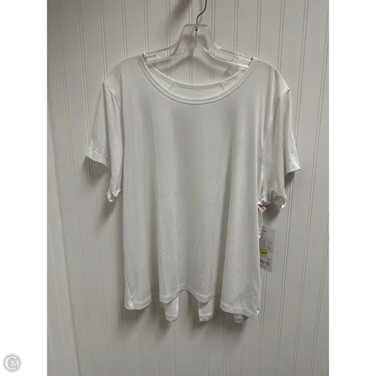 Athletic Top Short Sleeve By Athleta In White, Size: Xl