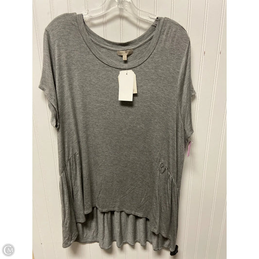 Top Short Sleeve Basic By Wonderly In Grey, Size: 2x
