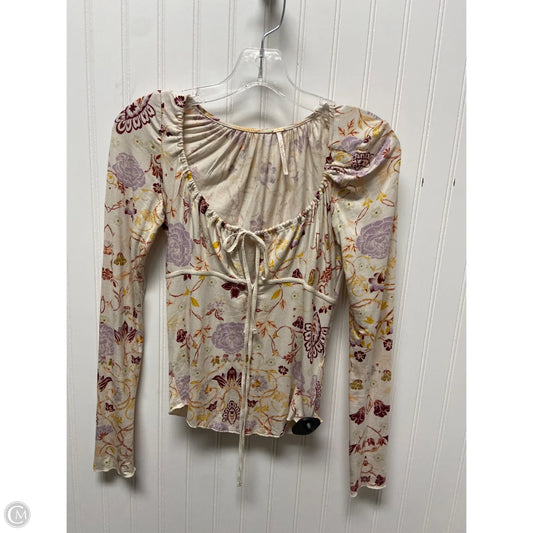 Top Long Sleeve By Free People In Floral Print, Size: Sp
