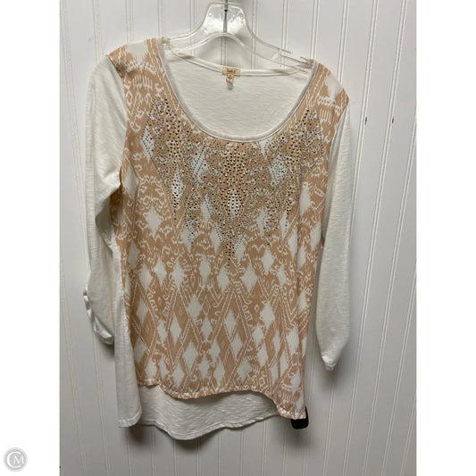 Top Long Sleeve By Reba In Black & Brown, Size: S