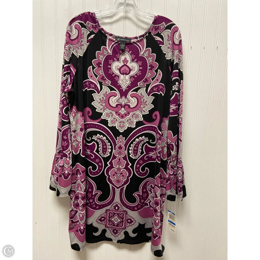 Dress Casual Short By Inc In Black & Purple, Size: Xl