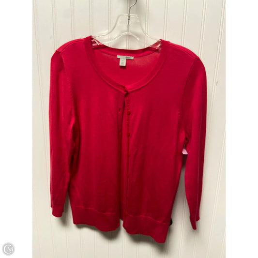 Sweater Cardigan By Halogen In Red, Size: M