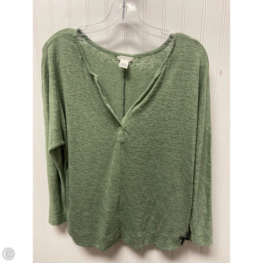 Top Long Sleeve Basic By Caslon In Green, Size: S