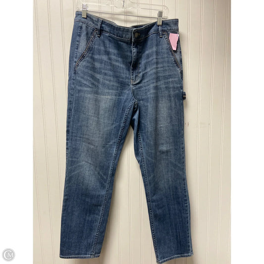 Jeans Straight By White House Black Market In Blue Denim, Size: 14