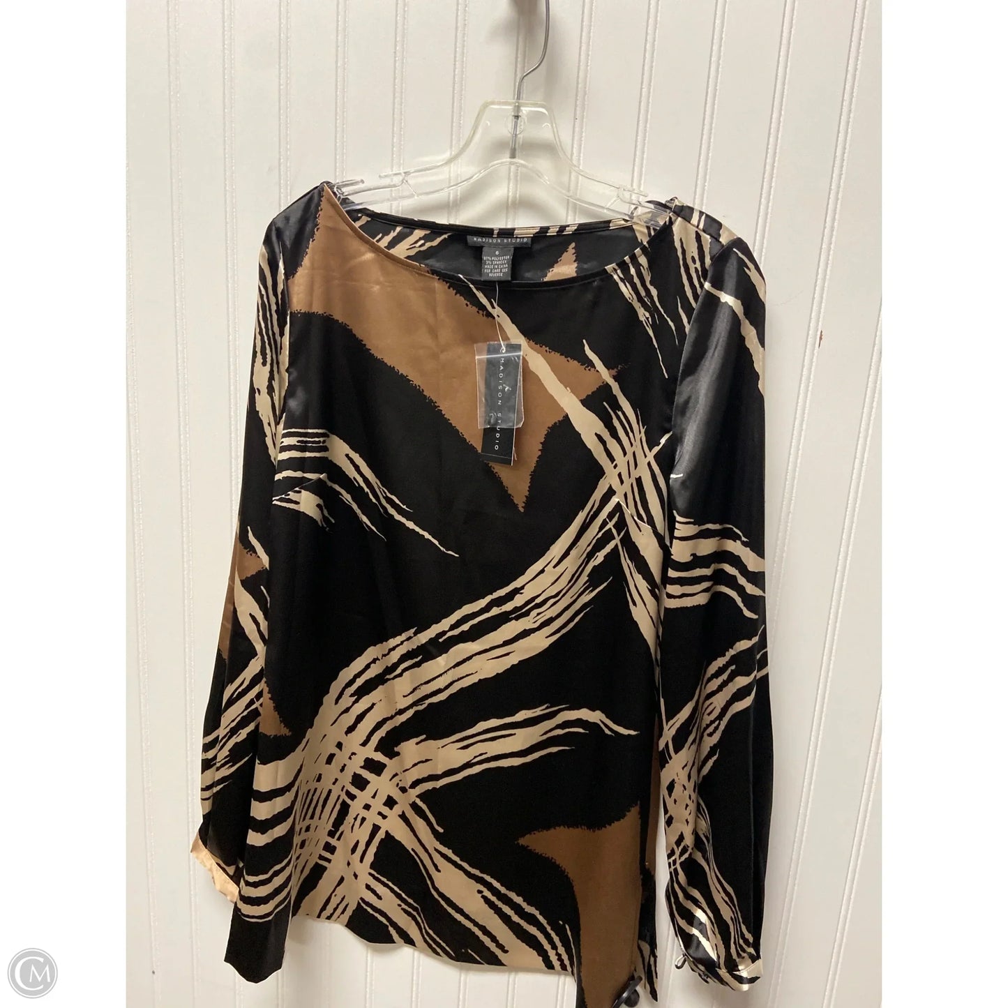 Top Long Sleeve By Clothes Mentor In Black & Brown, Size: S
