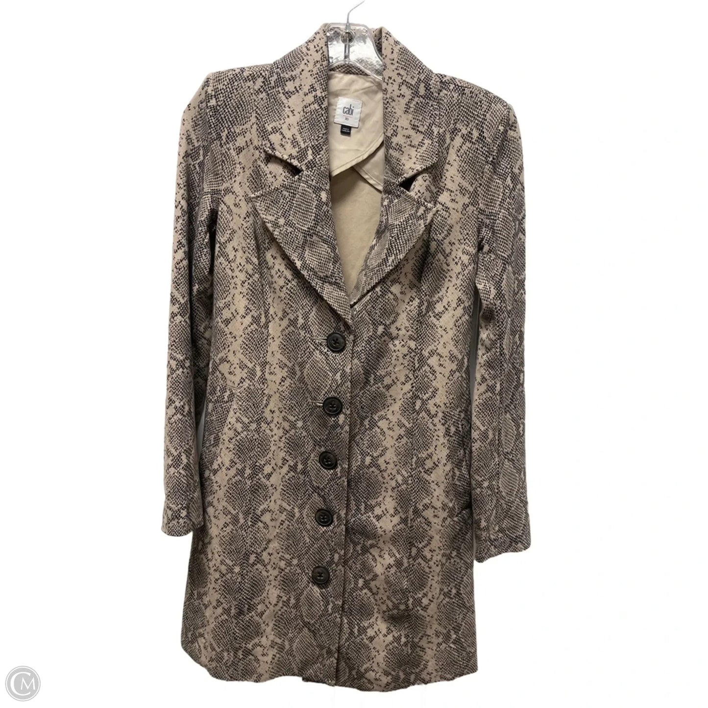 Coat Peacoat By Cabi In Snakeskin Print, Size: Xs