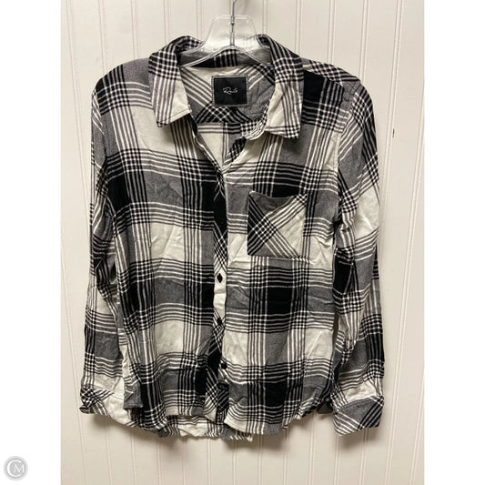 Top Long Sleeve Basic By Rails In Black & White, Size: S