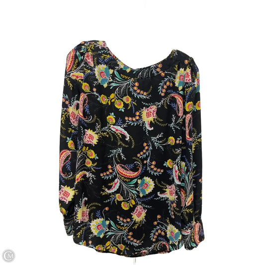 Top Long Sleeve Basic By Loft In Floral Print, Size: S