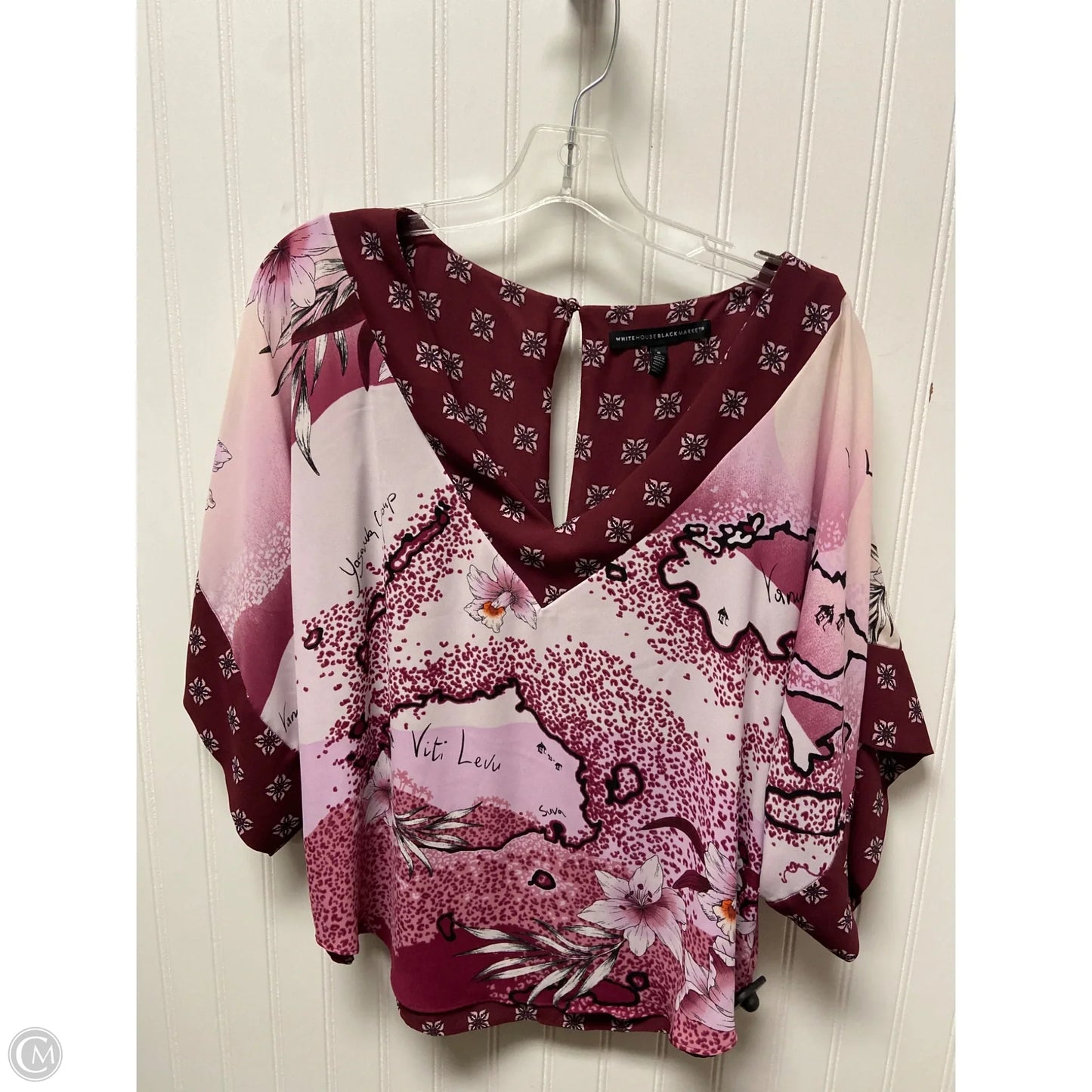 Top Short Sleeve By White House Black Market In Purple, Size: S