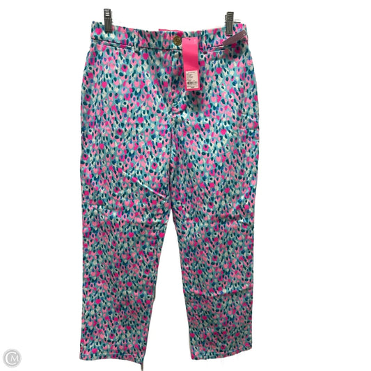 Pants Designer By Lilly Pulitzer In Blue & Pink, Size: 8