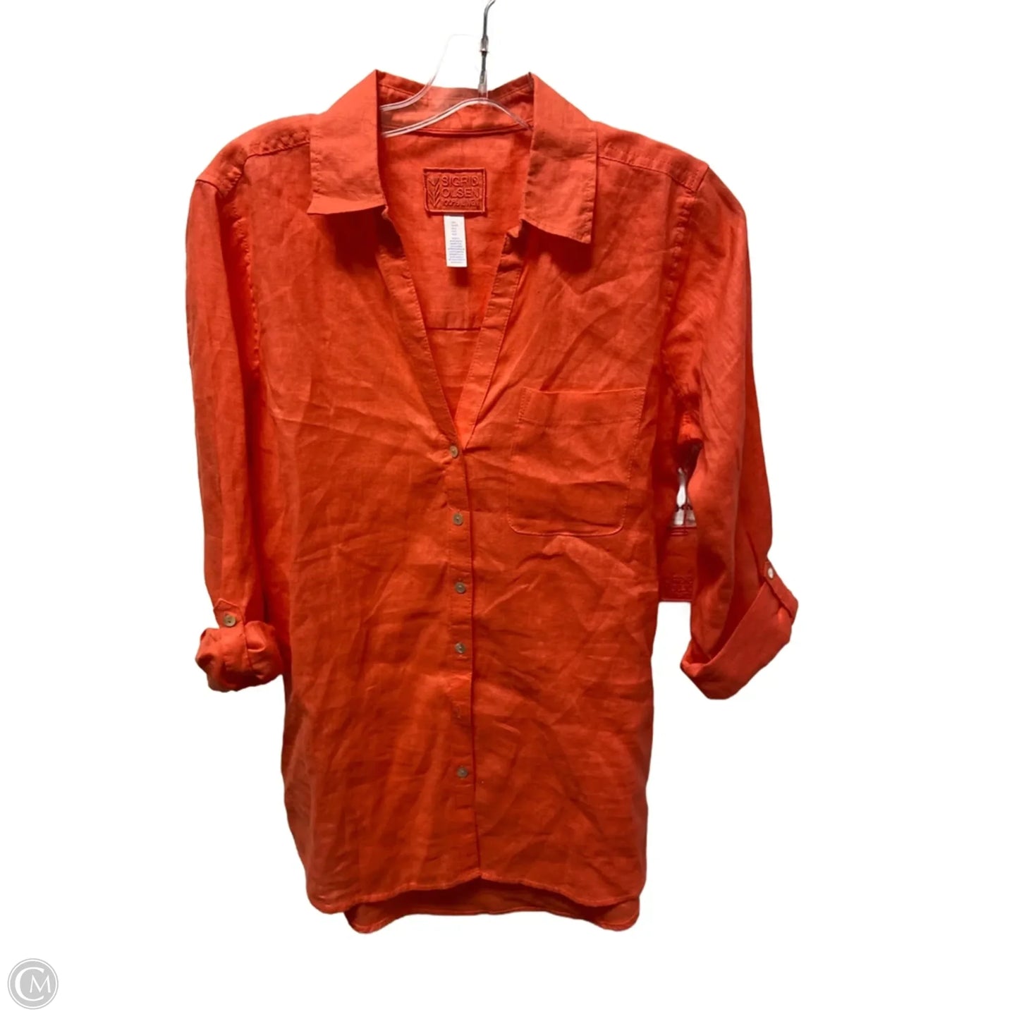 Top Long Sleeve By Sigrid Olsen In Pink, Size: S