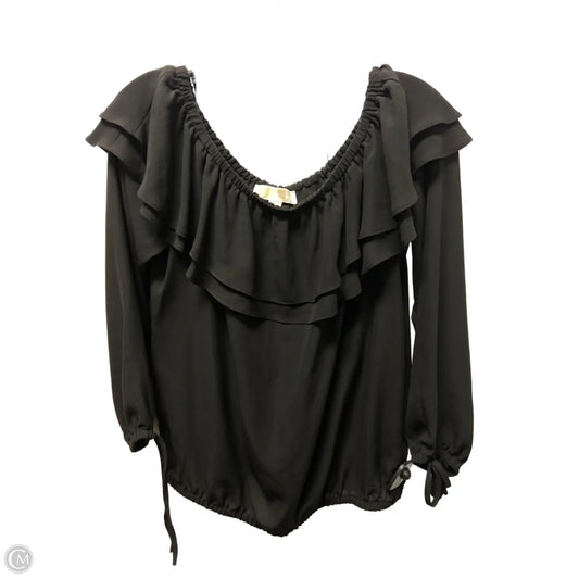 Top Long Sleeve By Michael By Michael Kors In Black, Size: S
