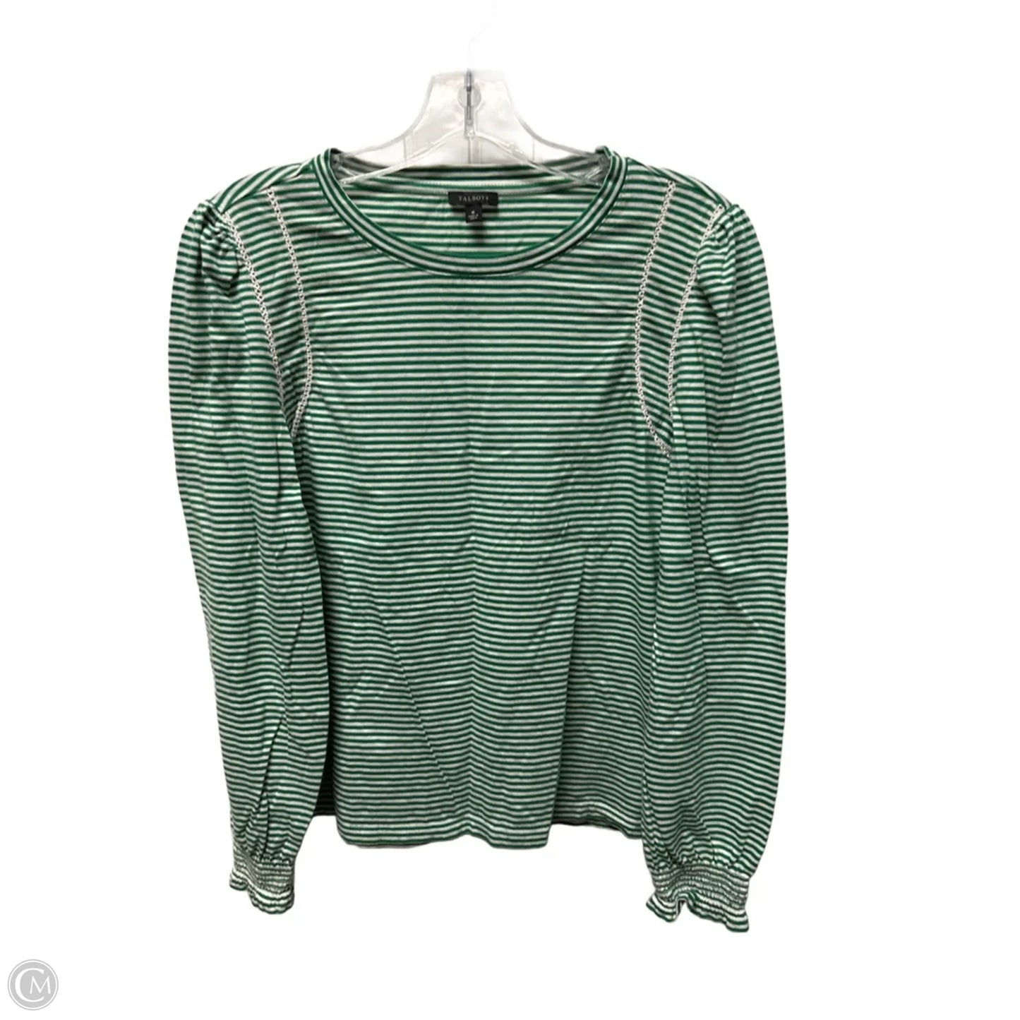 Top Long Sleeve By Talbots In Striped Pattern, Size: M