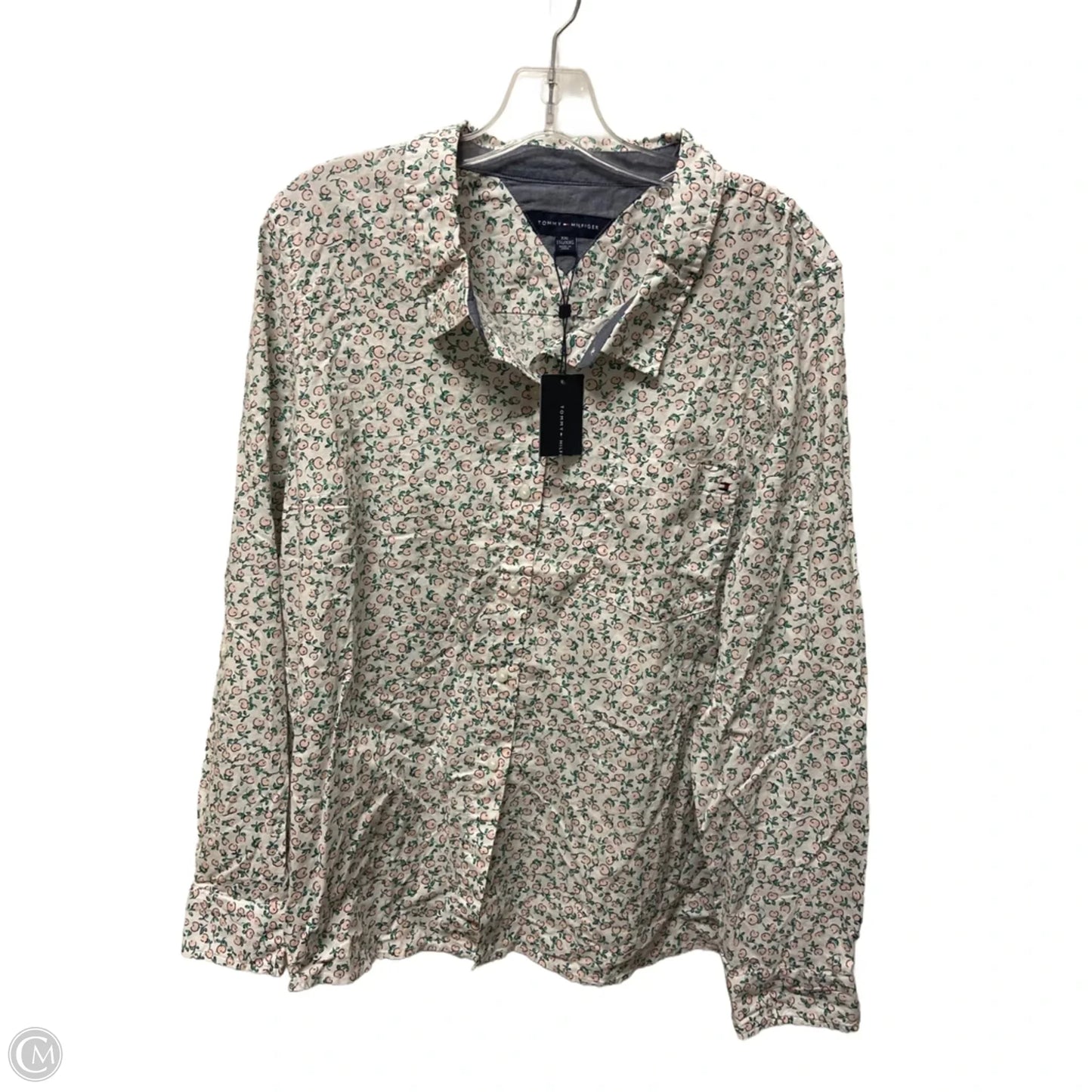 Top Long Sleeve By Tommy Hilfiger In White, Size: 1x