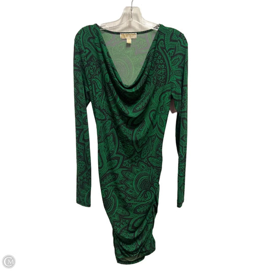 Dress Party Midi By Michael By Michael Kors In Black & Green, Size: S