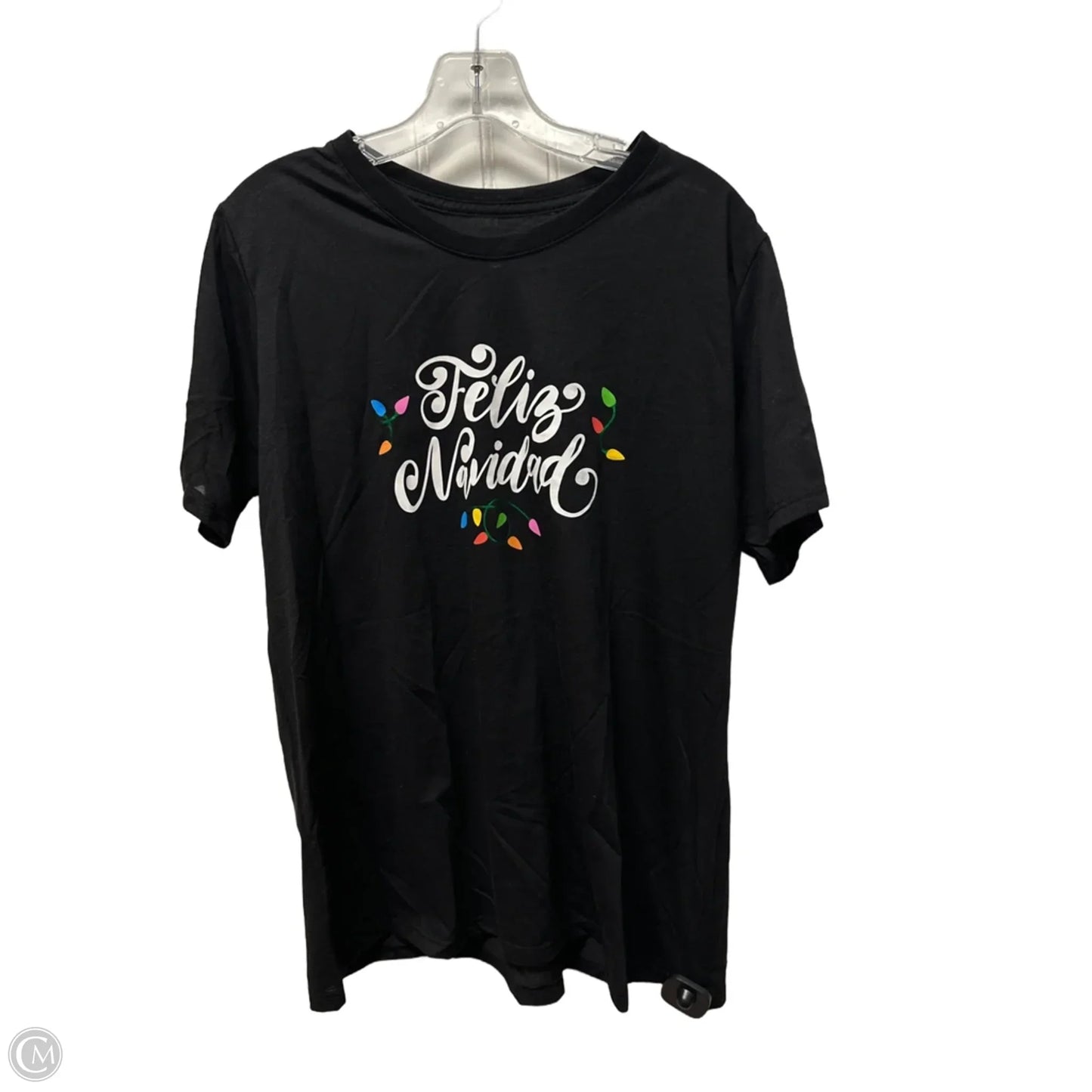 Top Short Sleeve Basic By Clothes Mentor In Black, Size: L