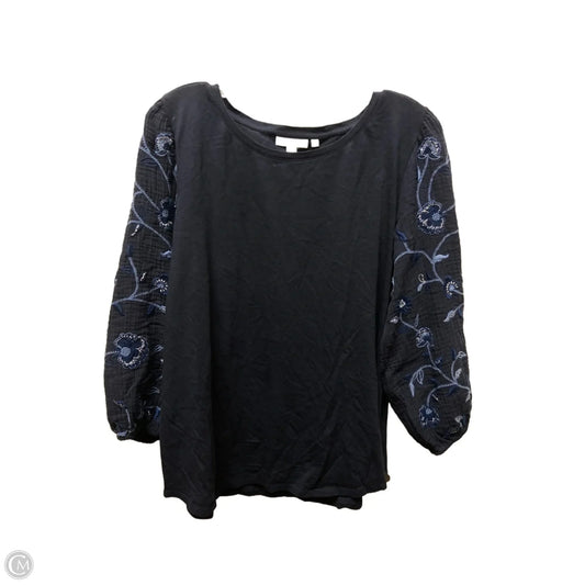Top Long Sleeve Basic By Chicos In Navy, Size: Xl