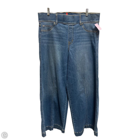 Jeans Wide Leg By Spanx In Blue Denim, Size: 16