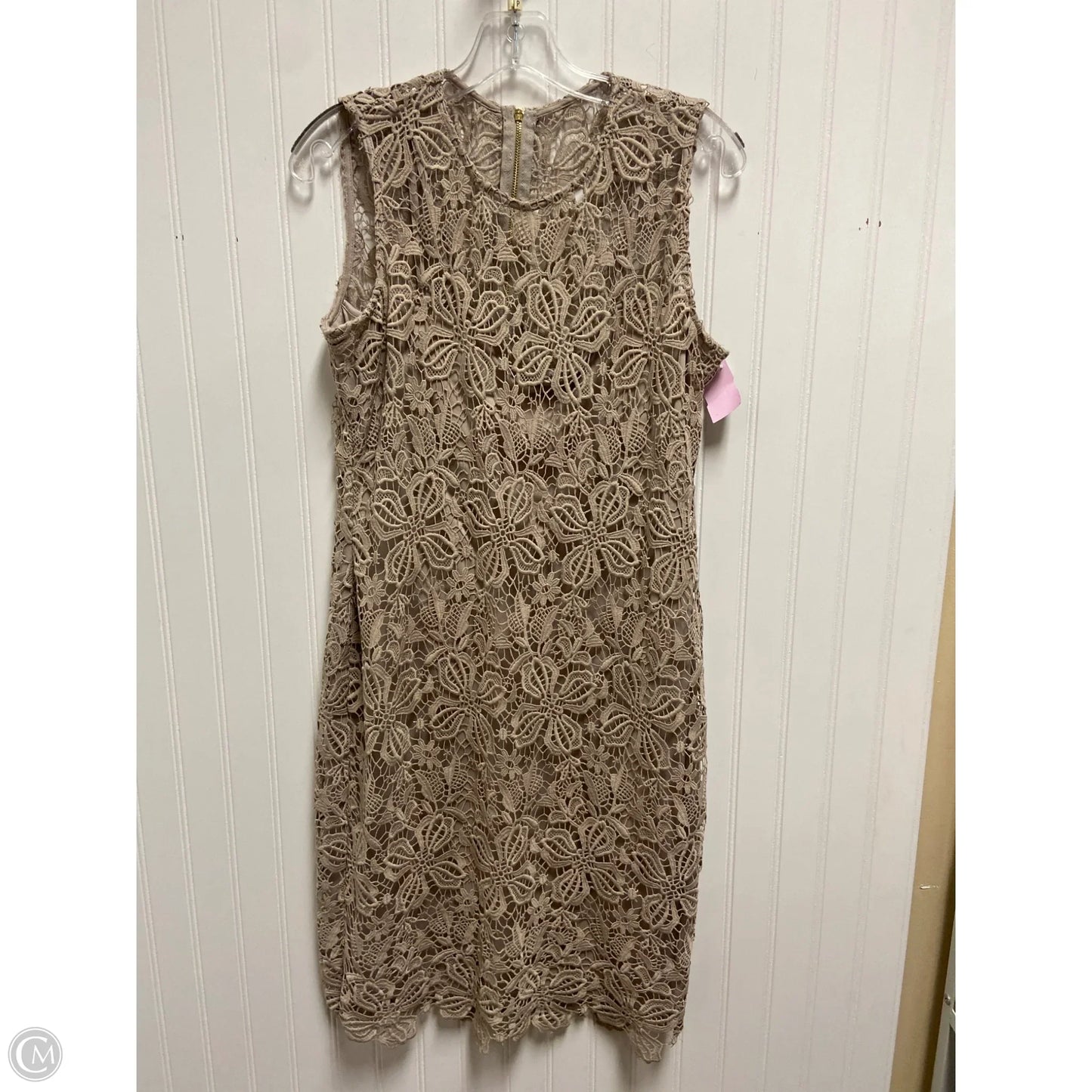Dress Party Short By Calvin Klein In Beige, Size: L