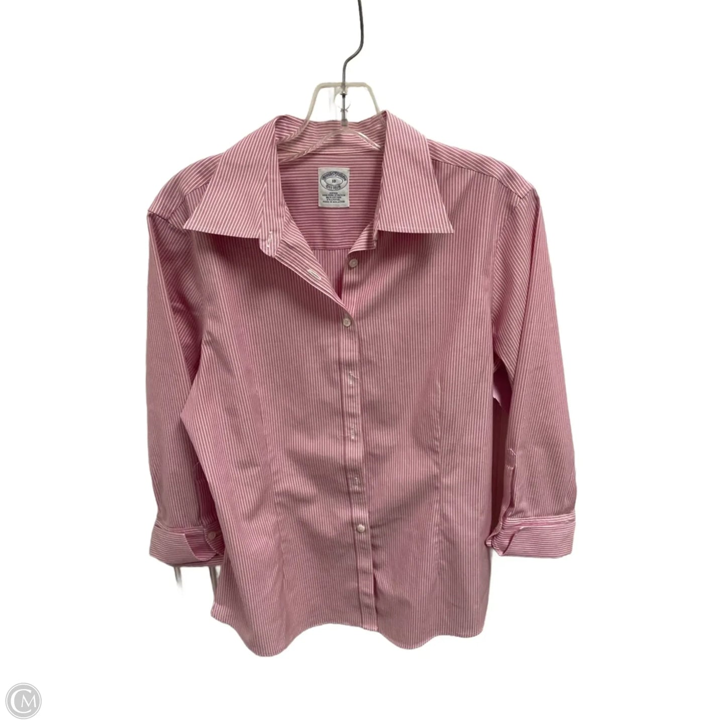 Top Long Sleeve By Brooks Brothers In Pink, Size: M