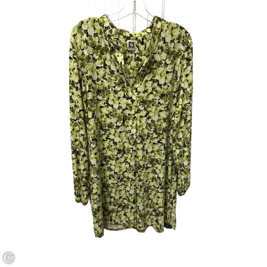 Top Long Sleeve By Anne Klein In Green, Size: Xl
