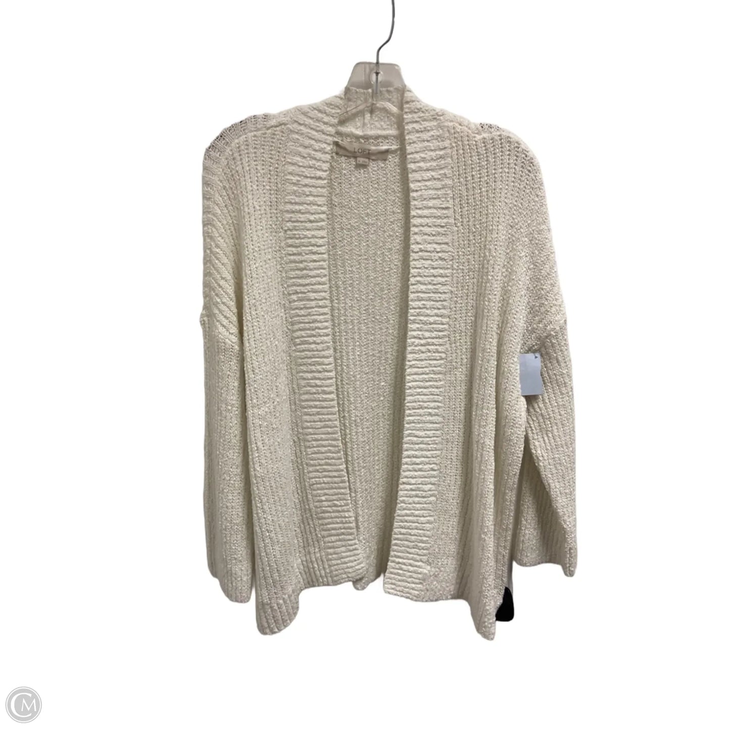 Sweater Cardigan By Loft In White, Size: Xl